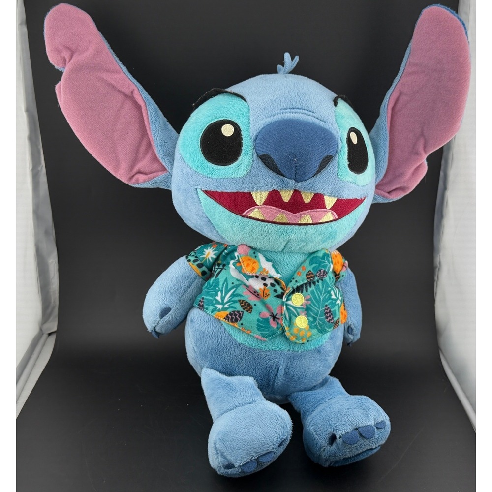 Disney Lilo & Stitch Plush: Stitch, Tropical Hawaiian Shirt, Blue Alien